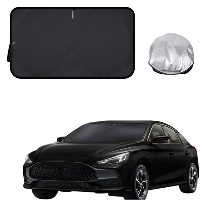 Front Windscreen Sun Shade for MG 5 2023 - Current (Vibe, Essence) - Standard 150 x 85 cm - Black