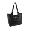 Milleni Women's Handbag Vegan Leather Fashion Chic Caryall Tote Bag Black