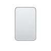 Attica Porta 1200 x 750mm Soft Square Matte Black LED Mirror