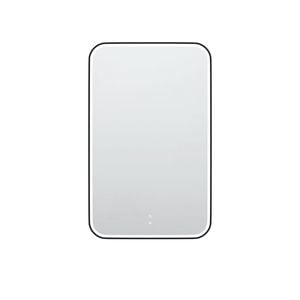 Attica Porta 1200 x 750mm Soft Square Matte Black LED Mirror