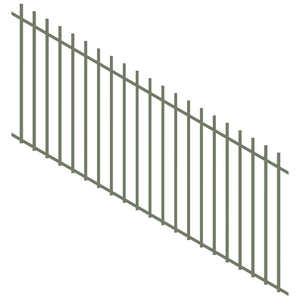 ProtectorAl 1201-2400 x 1200W x 1200H Pale Eucalypt Radiator Pool Fence Panel Raked 16-30º