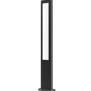 CLA Lighting Amun LED Surface Mounted Matt Black Rectangular Bollard Light IP54 H800mm