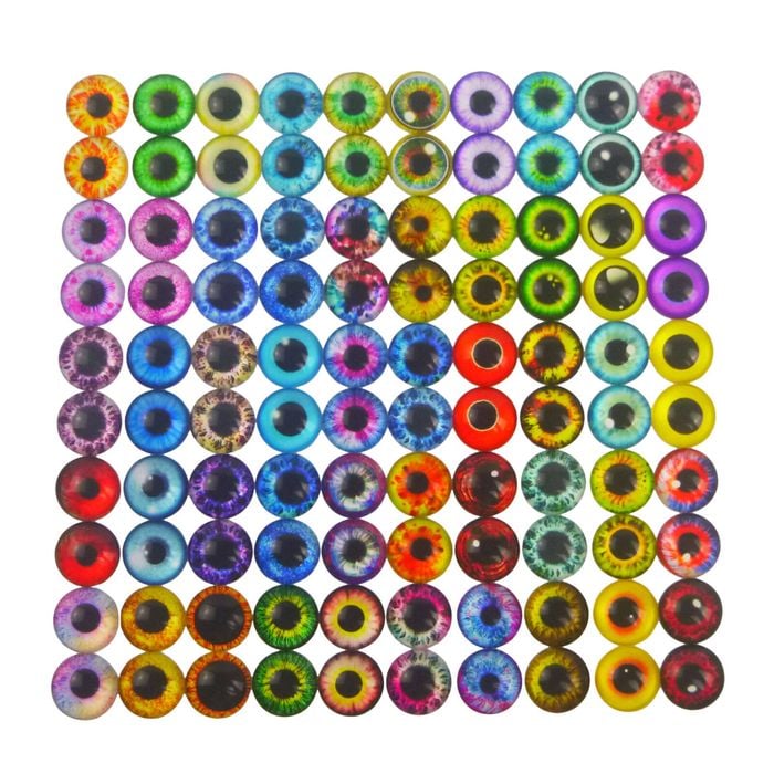 Artizan Molded Lure Eyes, 10mmd, 50*2, Qty 100