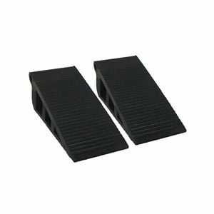 Adoored Black Medium Rubber Door Wedge - 2 Pack
