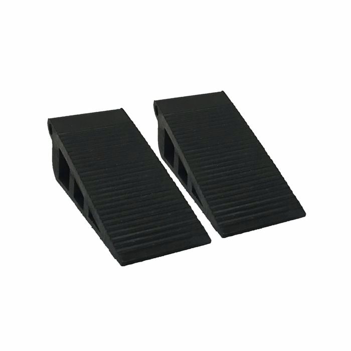 Adoored Black Medium Rubber Door Wedge - 2 Pack