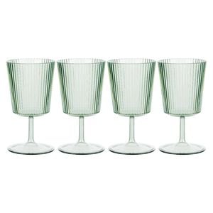 Davis & Waddell Saltara Plastic Wine Glasses 300ml Green Set Of 4