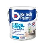 British Paints White Matt Clean And Protect Interior Paint - 4L