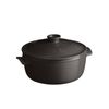 Emile Henry 2.6L/22cm Ceramic Round Stewpot w/ Lid Charcoal
