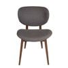 Sk Designer Living | Nobu Dining Chair | Walnut Legs - Dark Grey Fabric