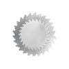 Sunburst Round Wall Mirror with Layered MDF Frame