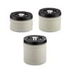 Catzon 3 Pcs Coffee Canister with Vacuum Air Valve 304 Stainless Steel
