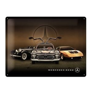 Nostalgic Art Large Sign Mercedes Benz 3 Cars