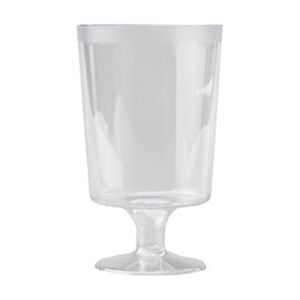 12x 10pc Partyware Reusable Drinking Goblet Cup Set 180ml Clear