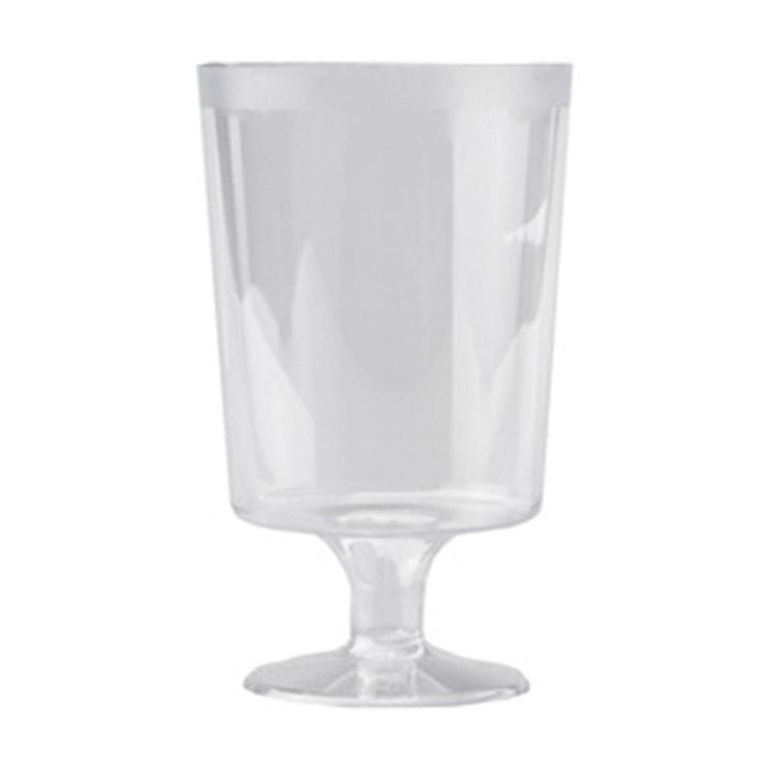 12x 10pc Partyware Reusable Drinking Goblet Cup Set 180ml Clear