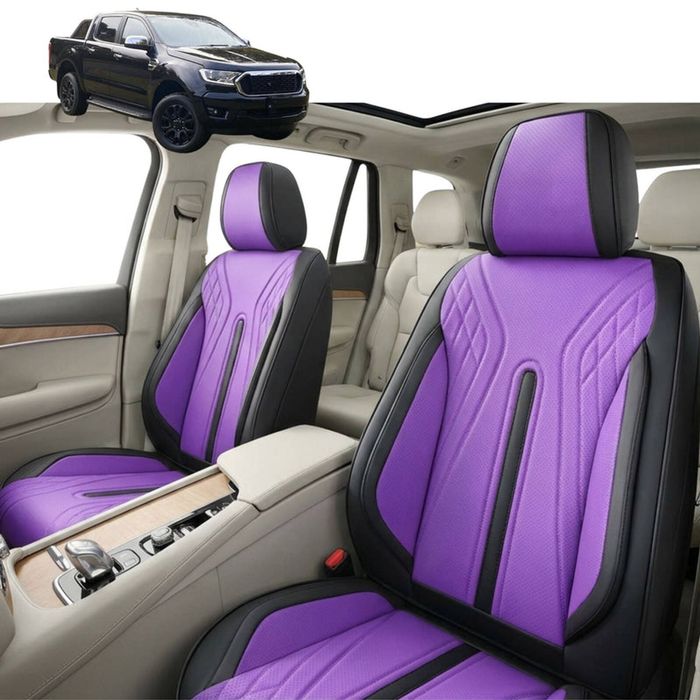 Australian Goose Front Seat Covers for Ford Ranger 2022 - Current (PX Mk3) - PU Leather, Purple (2pc)