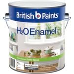 British Paints White Semi Gloss H2O Enamel Paint - 2L