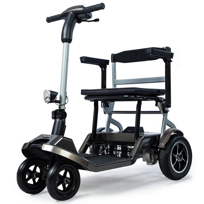 EQUIPMED Ultra-Lightweight Folding Electric Mobility Scooter, only 19kg with Battery Removed, 120kg Capacity, Brushless Motor