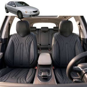Australian Goose Front Seat Covers for Holden Commodore 1997 - 2006 (VT VX VY VZ) - PU Leather, Black (2pc)