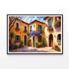 House Surrounded By Flowers  Print 100% Australian Made 90x60cm  (Poster)