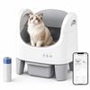 Advwin Self Cleaning Cat Litter Box Open Design APP Anti-Pinch Automatic Toilet Tray