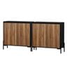Oikiture 2x Buffet Sideboard Storage Cabinet Cupboard 2 Doors