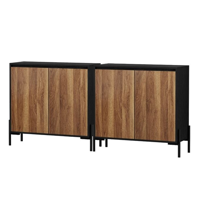 Oikiture 2x Buffet Sideboard Storage Cabinet Cupboard 2 Doors