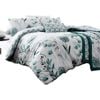 Bloomington Ink Floral Teal Cotton Rich Quilt Cover Set Super King
