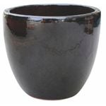 Northcote Pottery Small Black Primo Mod Egg Garden Pot