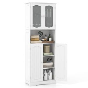 Costway Bathroom Floor Storage Cabinet High Sideboard