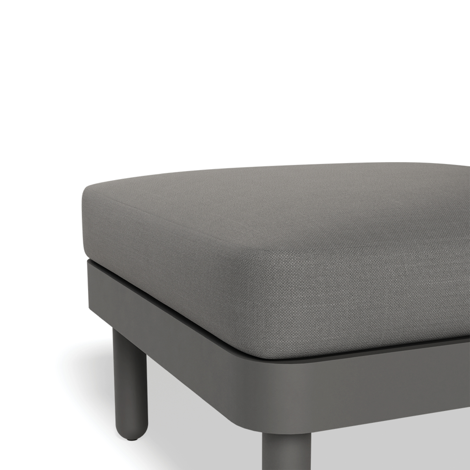 Siano Outdoor Ottoman Dark Grey and Matte Charcoal Bunnings Australia