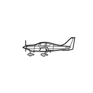 Ignite Laser Cessna 400 - High-Performance Single-Engine Aircraft Silhouette Metal Wall Art Rustic Metal 23.6 inch - 60 cm