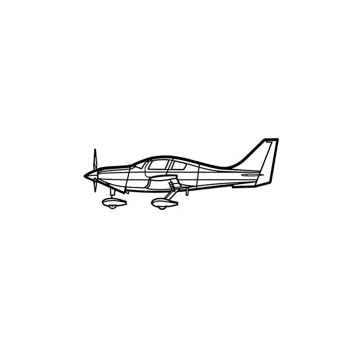 Ignite Laser Cessna 400 - High-Performance Single-Engine Aircraft Silhouette Metal Wall Art Rustic Metal 23.6 inch - 60 cm