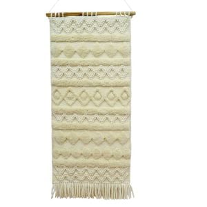 Modern Handwoven Wallhanging-Strasbourge AD-25-Ivory-50x120cm