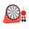 Costway Foldable Dart Board Soccer Target Dartboard W/4 Kick Balls & 1 Bag - Red