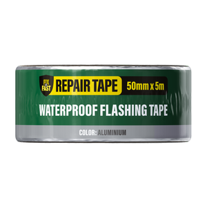 Fix-It-Fast Repair Tape 50mm x 5m Aluminium Waterproof Flashing Tape