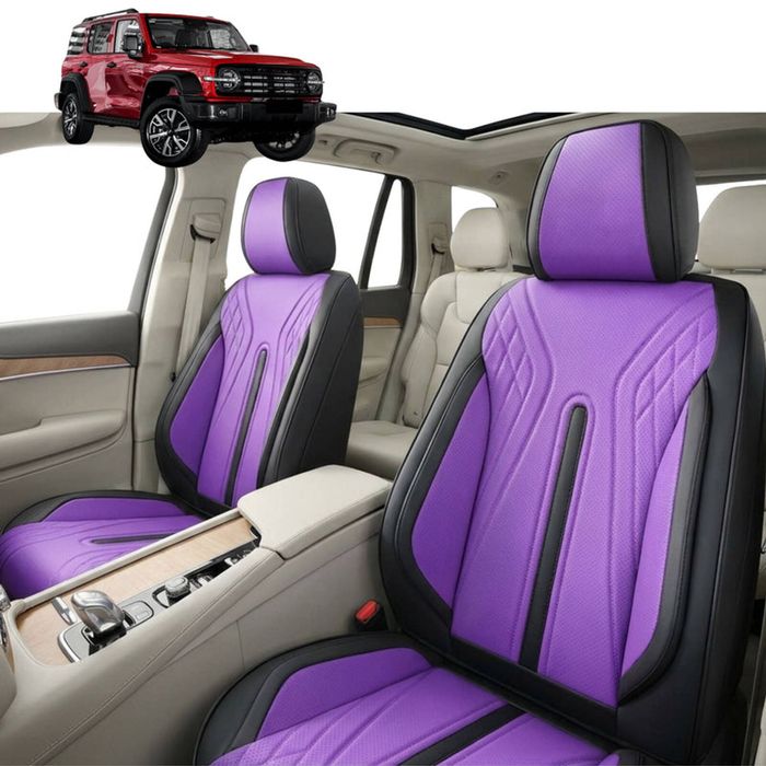 Australian Goose Front Seat Covers for GWM Haval Tank 300 2023 - Current (P01) - PU Leather, Purple (2pc)