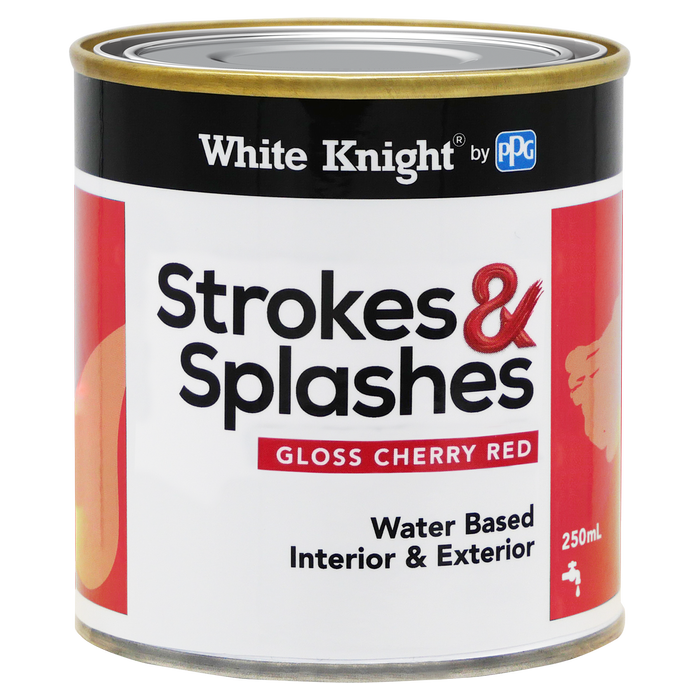 White Knight 250ml Cherry Red Strokes And Splashes Paint
