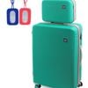 Gap Large Hard-shell Luggage & Mini Beauty Travel Case Set W/ Tag Turquoise