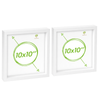 Nicola Spring 3d Box Photo Frames - 10" X 10" - White - Pack Of 2
