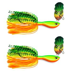 2x Rapala 10cm Rap V Pike Bladed Jig 21g Fishing Lures - Firetiger