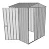 Build-a-Shed 1.5 x 1.5 x 2.3m Single Sliding Door Gable Shed with Single Hinged Side Door - Zinc