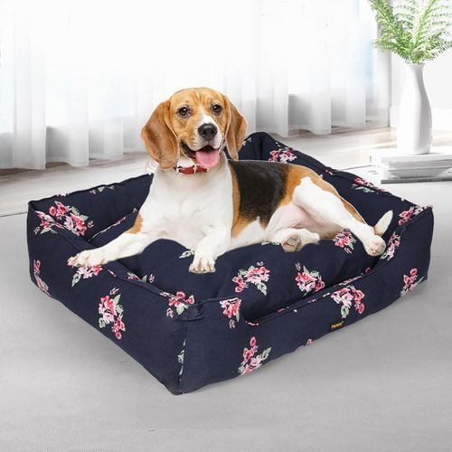 Pawz Dog Calming Bed Washable Pet Bed With Double sided Cushion And Detachable Cove Bunnings Australia