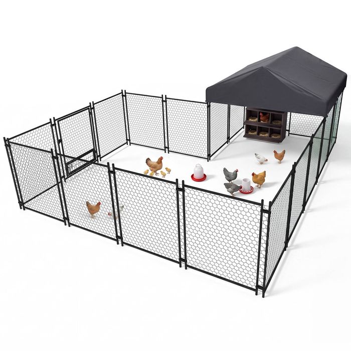 Advwin Large Chicken Coop Run Cage Outdoor Poultry Cage