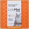 LickiMat Classic Buddy Boredom Buster Cat Slow Feeder Mat Orange