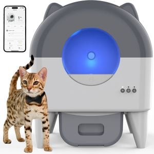 Advwin 90L Self Cleaning Cat Litter Box with Litter Mat Smart App Control