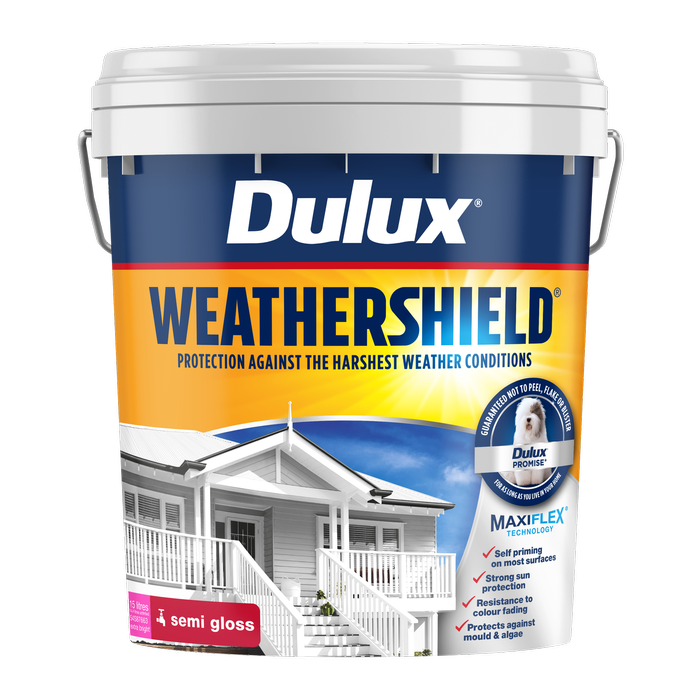 Dulux 15L Exterior Paint Weathershield Semi Gloss Extra Bright