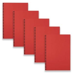 5pc Spirax 512 Hard Cover A4 Spiral Notebook Writing Stationery 200-pages Assort