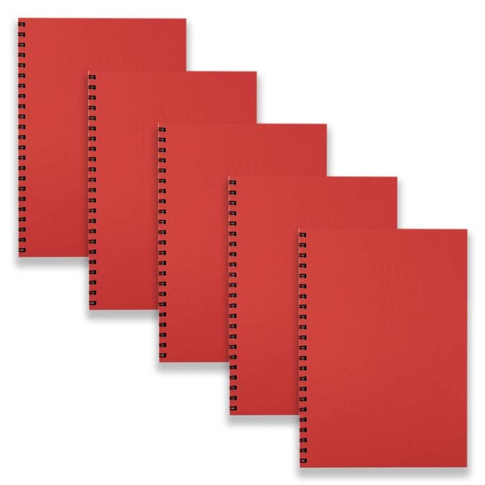 5pc Spirax 512 Hard Cover A4 Spiral Notebook Writing Stationery 200-pages Assort
