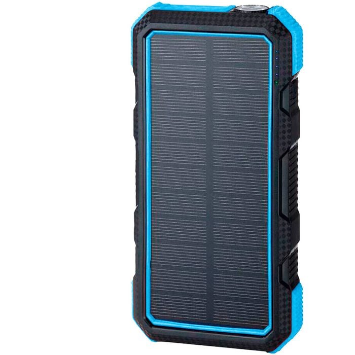 Maxxlee 20000mAh Qi Wireless Charger Solar Power Bank Blue