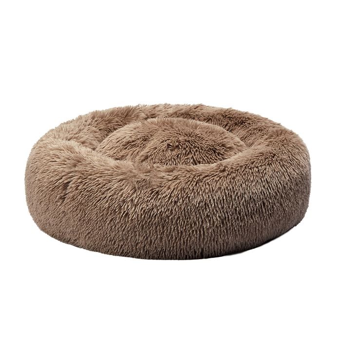 Pawz Pet Calming Bed Plush Round 100CM Taupe